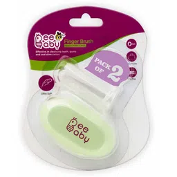 Beebaby Silicone Finger Brush with Carry Case Pack of 2 - Green-picture-11