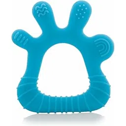 BeeBaby Finger Shape Soft Silicone Teether for 6+ Months with Carry Case, BPA Free Teething Toy for Babies with Textured Surface for Soothing Gums. 100% Food Grade (Finger - Blue)-picture-32