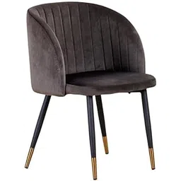 Beeds Upholstered Cafe & Dining Chair, Modern Velvet Accent Chair with Metal Legs for Living Room & Home Decor (Blue)-picture-12