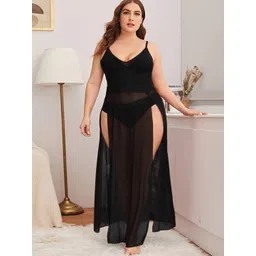 Beera Women Net Plus Size Baby Doll-picture-26