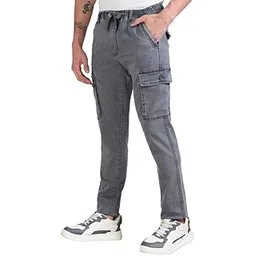 beevee Men’s Casual Regular Fit Solid Cotton Pyjama | Denim Cotton Blend with Lycra | 6 Pockets | Drawstring Closure-picture-13