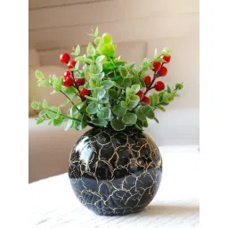 BEHOMA Home Collection Black Metal Textured Flower Vase-picture-30