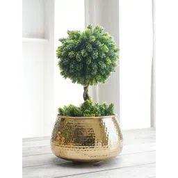 BEHOMA Home Collection Gold Metal Textured Classic Planter-picture-28