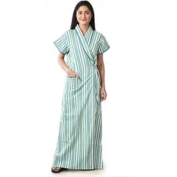being beauty Women's Green Cotton Maternity Gown – Soft Robe, Nighty & Housecoat-picture-49
