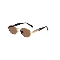 Being Better Unisex Gold Lens & Gold-Toned Oval Sunglasses with-picture-18