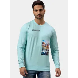 Being Human Aqua Green Cotton Regular Fit Printed Sweatshirts-picture-35
