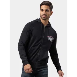 Being Human Black Cotton Regular Fit Printed Hooded Sweatshirts-picture-12