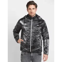 Being Human Black Regular Fit Printed Hooded Jacket-picture-26