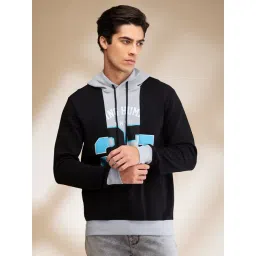 Being Human Black Regular Fit Printed Hooded Sweatshirt-picture-18