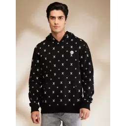Being Human Black Regular Fit Printed Hooded Sweatshirt-picture-32