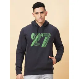 Being Human Black Regular Fit Printed Hooded Sweatshirt-picture-30