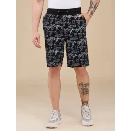 Being Human Black Regular Fit Printed Sports Shorts-picture-25