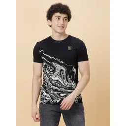 Being Human Black Regular Fit Printed T-Shirts-picture-18