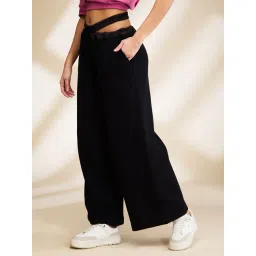 Being Human Black Relaxed Fit Mid Rise Pants image 3