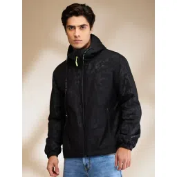 Being Human Black Slim Fit Printed Hooded Jacket-picture-39