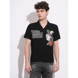 Being Human Black Slim Fit Printed Shirt-picture-36