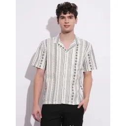 Being Human Black Slim Fit Striped Shirt-picture-37