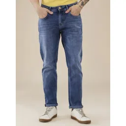 Being Human Blue Blended Regular Fit Solid Jeans-picture-32