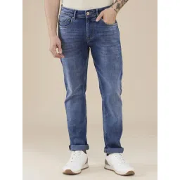 Being Human Blue Blended Regular Fit Solid Jeans-picture-22