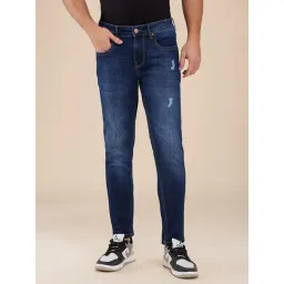 Being Human Blue Blended Slim Fit Solid Jeans-image-35