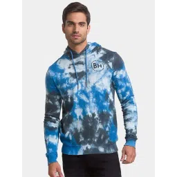 Being Human Blue Cotton Regular Fit Logo Printed Hooded Sweatshirts-picture-16