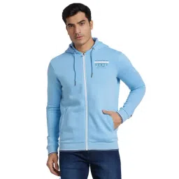Being Human Blue Cotton Regular Fit Printed Hooded Sweatshirt-picture-18