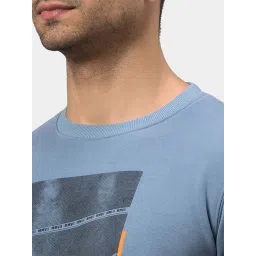 Being Human Blue Cotton Regular Fit Printed Sweatshirts image 4