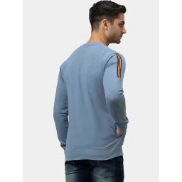 Being Human Blue Cotton Regular Fit Printed Sweatshirts image 2