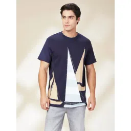 Being Human Blue Cotton Regular Fit Printed T-Shirt-picture-19