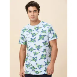 Being Human Blue Cotton Regular Fit Printed T-Shirt-picture-27