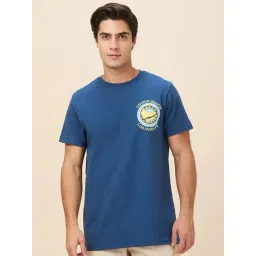 Being Human Blue Cotton Regular Fit Printed T-Shirt-picture-24
