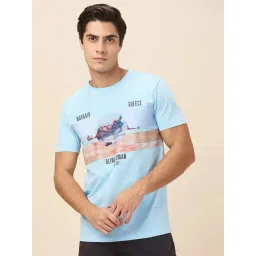 Being Human Blue Cotton Regular Fit Printed T-Shirt-picture-28