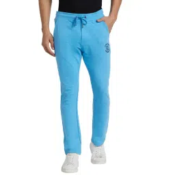 Being Human Blue Cotton Regular Fit Printed Trackpants-picture-13