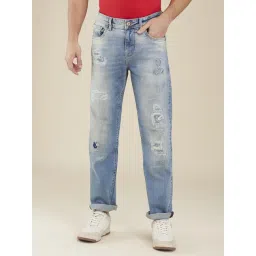 Being Human Blue Cotton Regular Fit Solid Jeans-picture-39