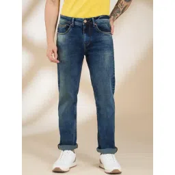 Being Human Blue Cotton Regular Fit Solid Jeans-picture-42