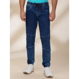 Being Human Blue Cotton Regular Fit Solid Jeans-picture-41