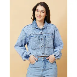 Being Human Blue Regular Fit Denim Jacket-picture-32