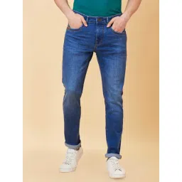 Being Human Blue Slim Fit Lightly Washed Jeans-picture-31