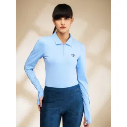 Being Human Blue Slim Fit Polo T-Shirt-image-20