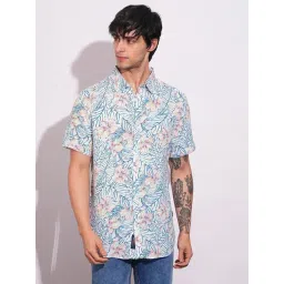 Being Human Blue Slim Fit Printed Shirt-picture-20