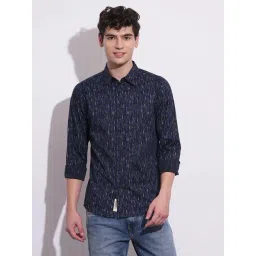 Being Human Blue Slim Fit Printed Shirt-picture-33