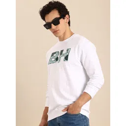 Being Human Brand Logo Printed Pure Cotton Sweatshirt-picture-42