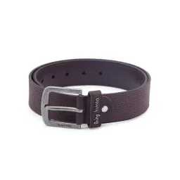 Being Human Brown Leather Wide Belt for Men-picture-14
