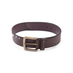 Being Human Brown Leather Wide Belt for Men-picture-44