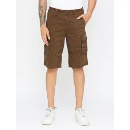 Being Human Brown Regular Fit Cargo Shorts-picture-12