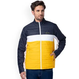 Being Human Colourblocked Mock Collar Padded Jacket-picture-18