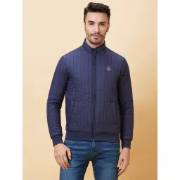 Being Human Dark Blue Oversized Striped Jackets-picture-14