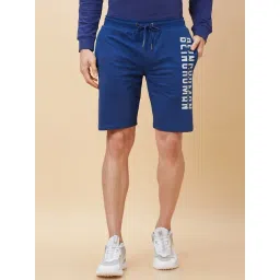 Being Human Dark Blue Regular Fit Logo Printed Shorts-picture-18