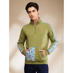 Being Human Dark Green Regular Fit Printed Sweatshirt-picture-12