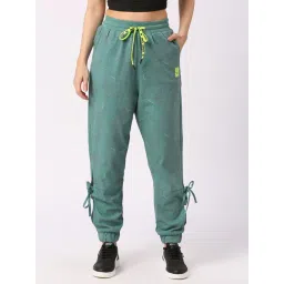 Being Human Green Cotton Blend Printed Joggers-picture-23
